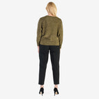 La Marey Glitter Blouse (Size M) - Black With Gold Shimmer