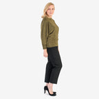 La Marey Glitter Blouse (Size M) - Black With Gold Shimmer