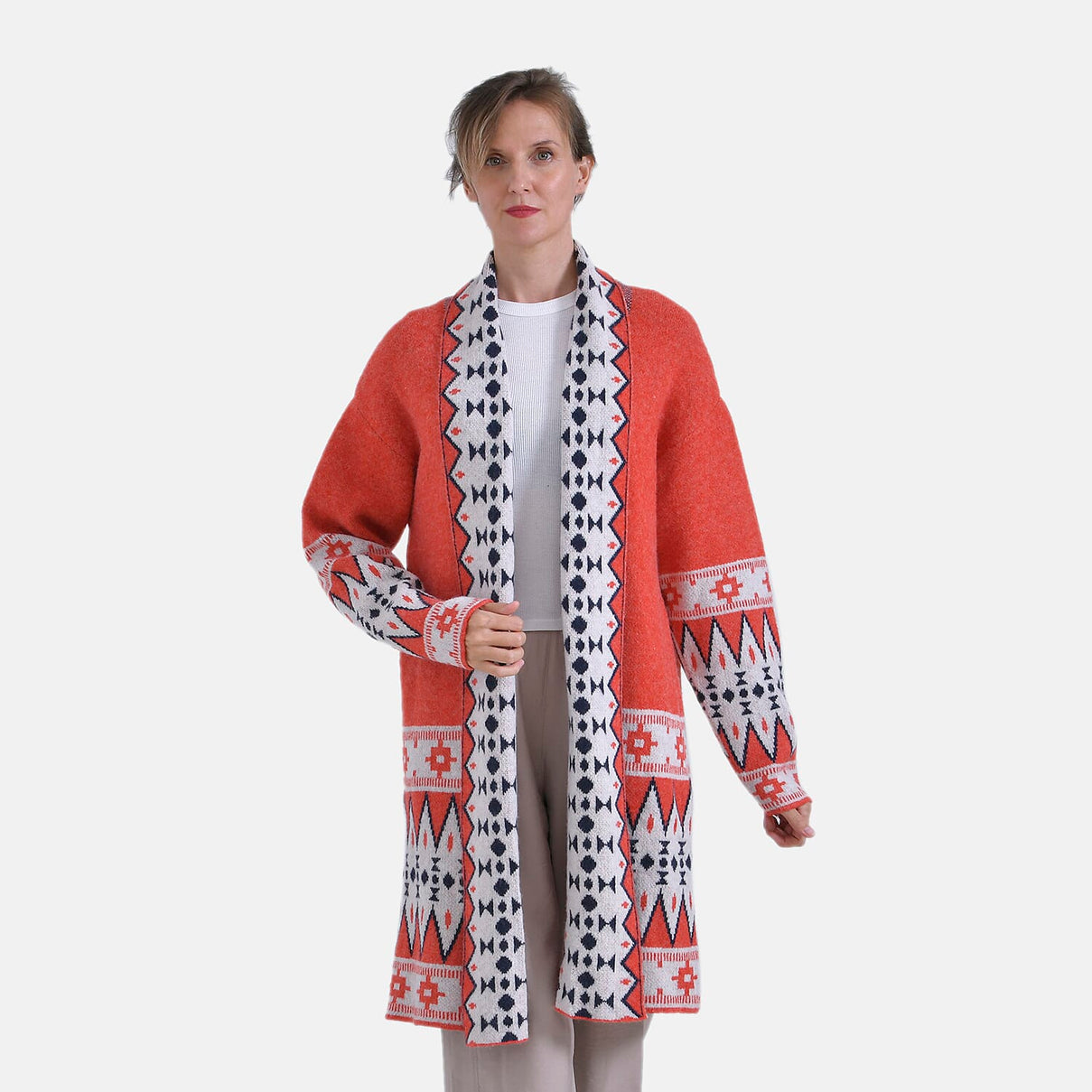 La Marey Graphic Prints Cardigan 7854812 0