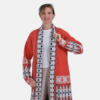 La Marey Bohemian style Solid Cardigan (8-20) - Red