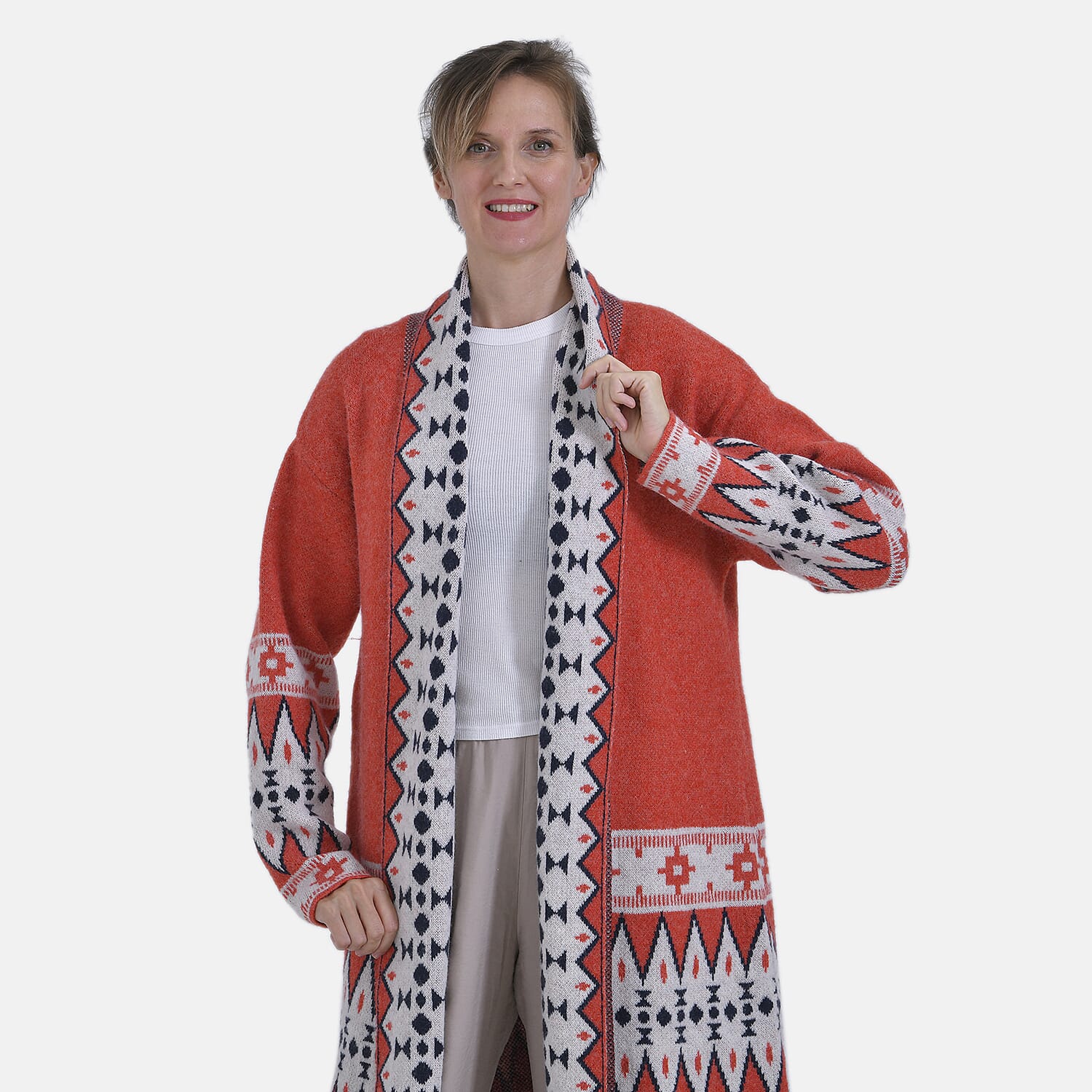 La Marey Graphic Prints Cardigan 7854812 5