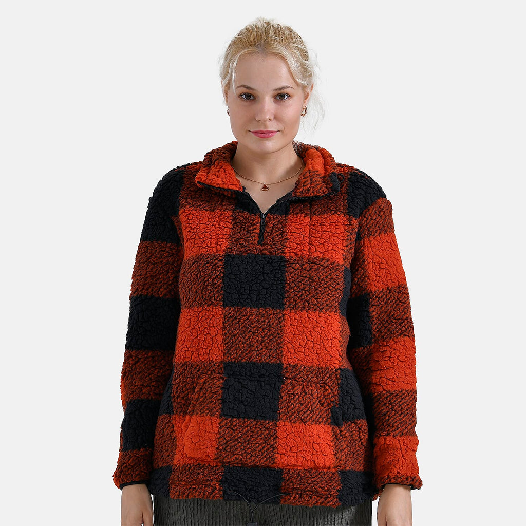 La Marey Half Zip Sweatshirt (Size 24 to 26) - Black & Red