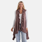 La Marey Knit Waterfall Cardigan (One Size) - Brown