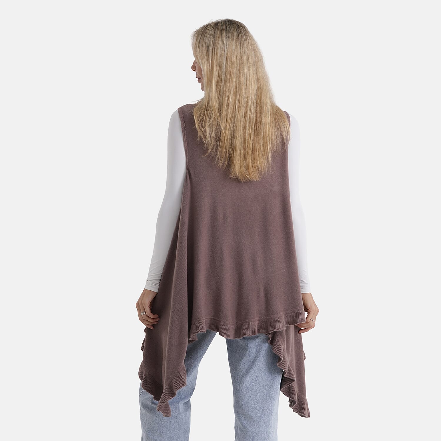 La Marey Knit Waterfall Cardigan (One Size) - Brown 8359116 3