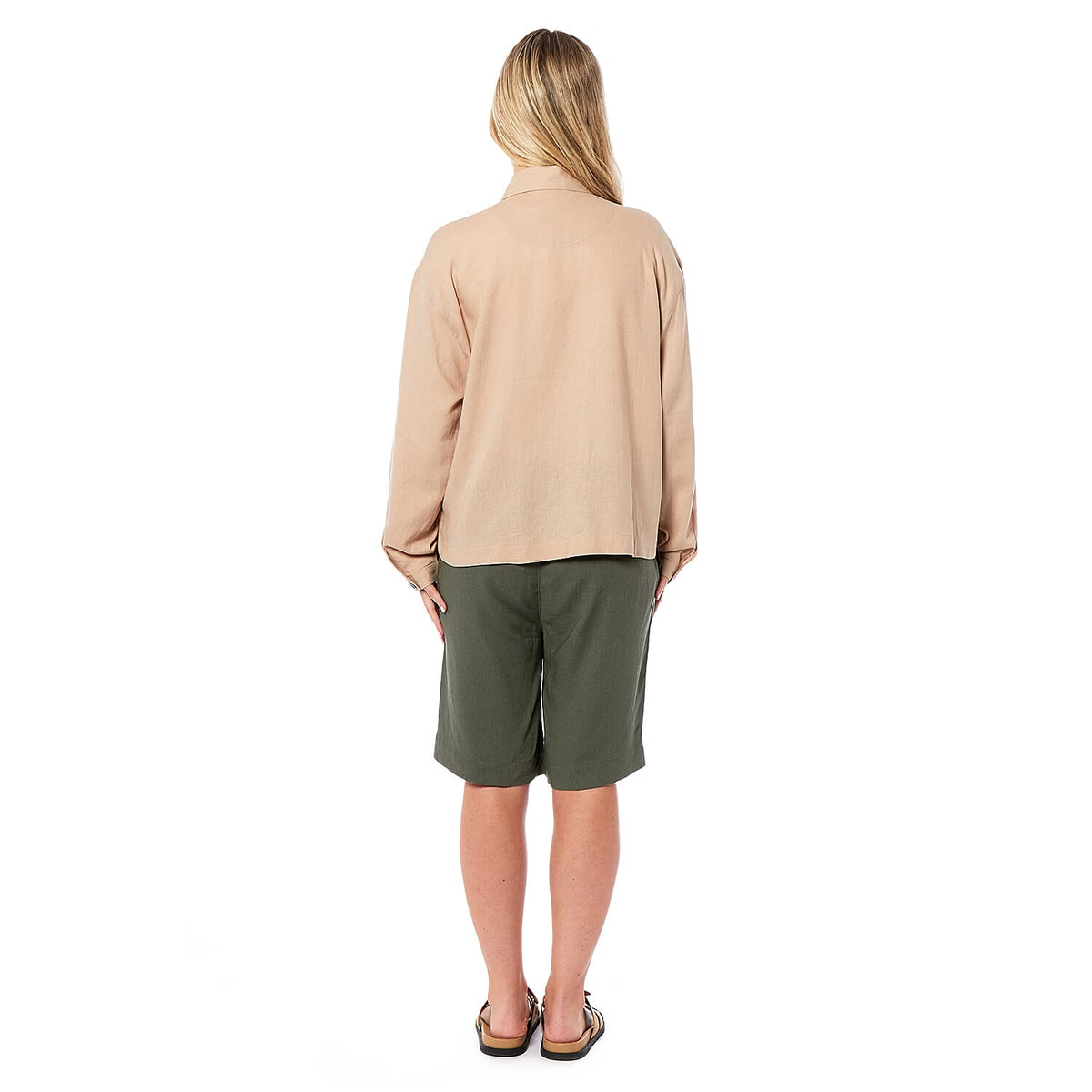 Ladies Long Sleeves Linen Jacket 7937095 2