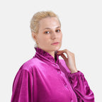 La Marey Festive Velvet Blouse (Size 8 to 10) - Purple