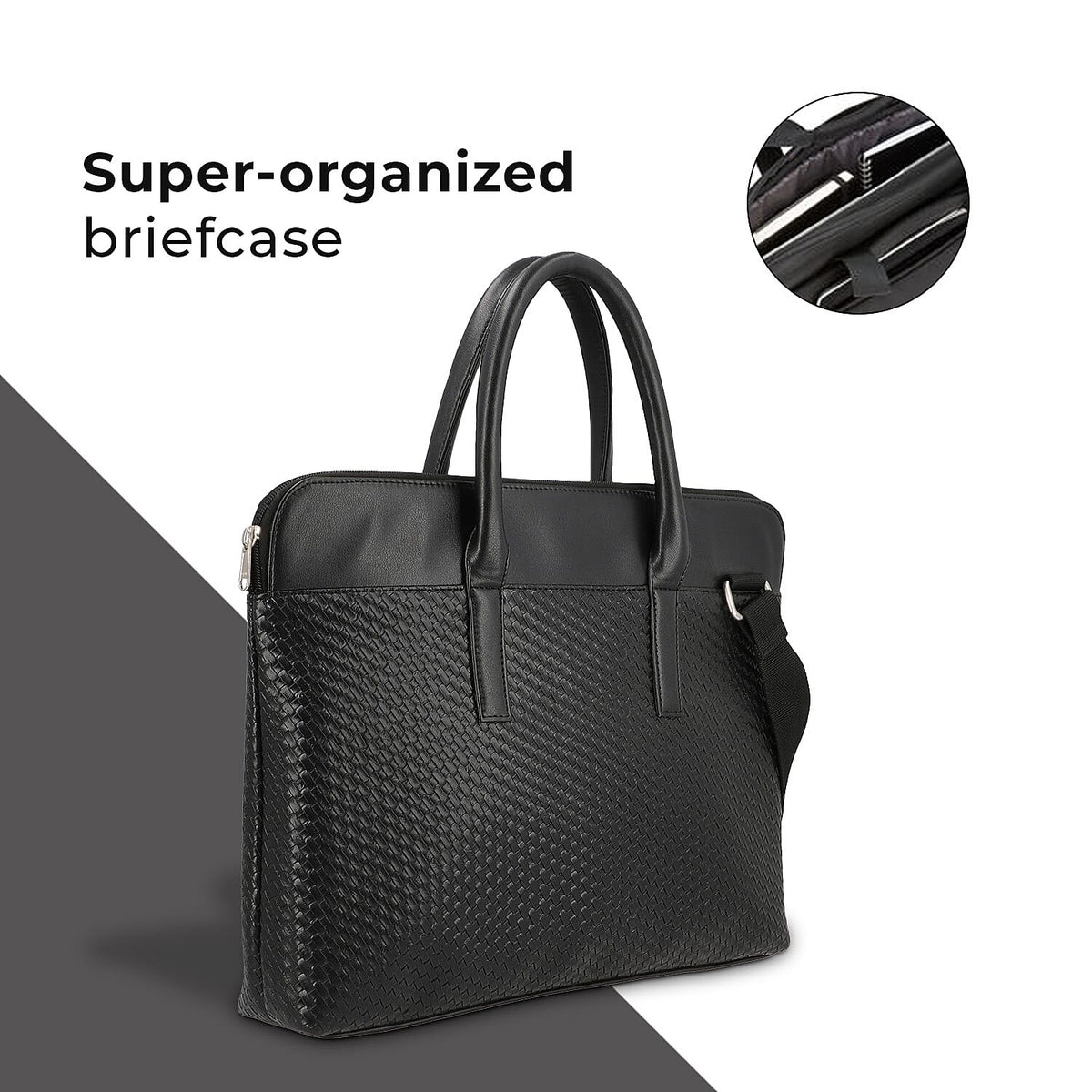 La Marey Laptop Bag with Adjustable Shoulder Strap - Black 7303017 3
