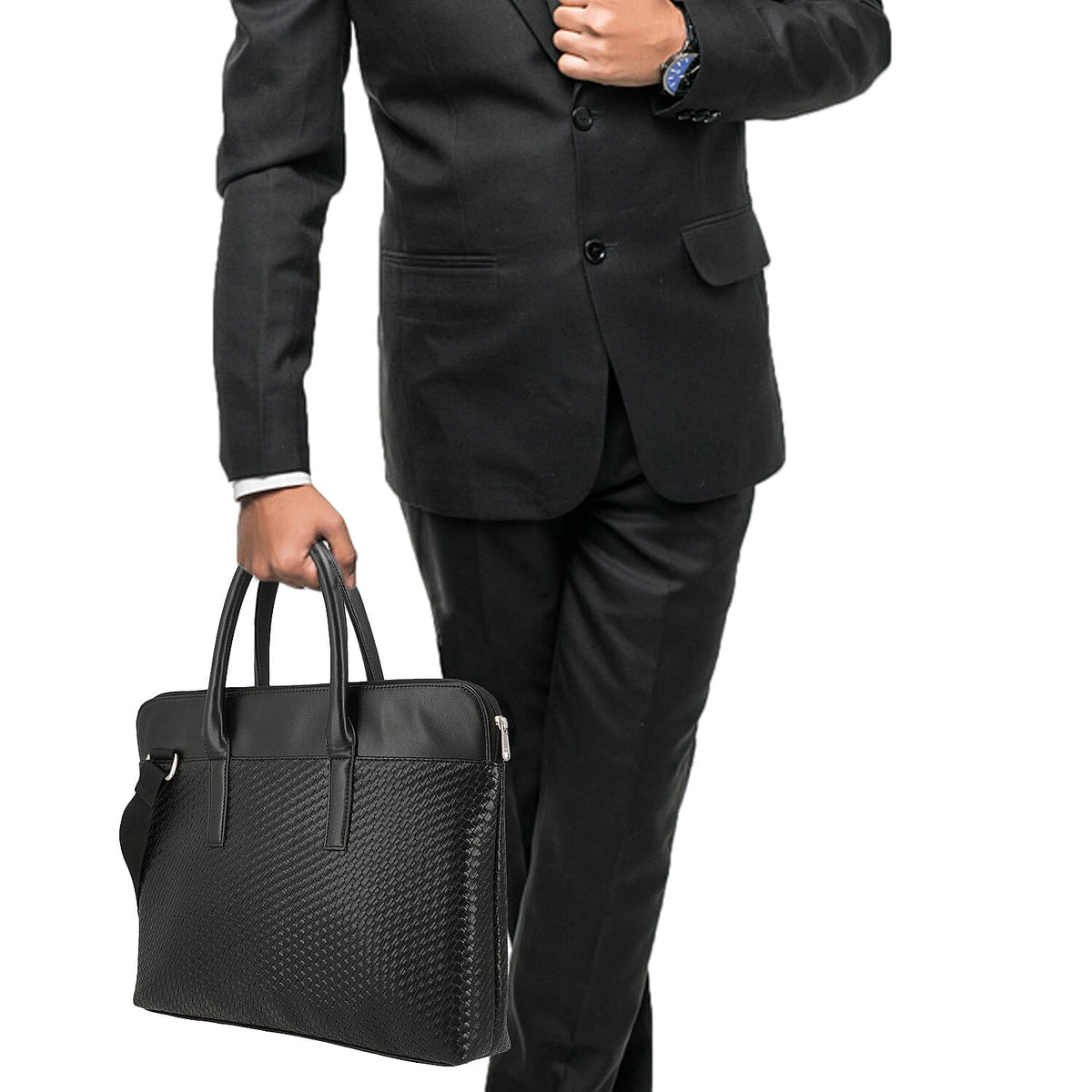 La Marey Laptop Bag with Adjustable Shoulder Strap - Black 7303017 4
