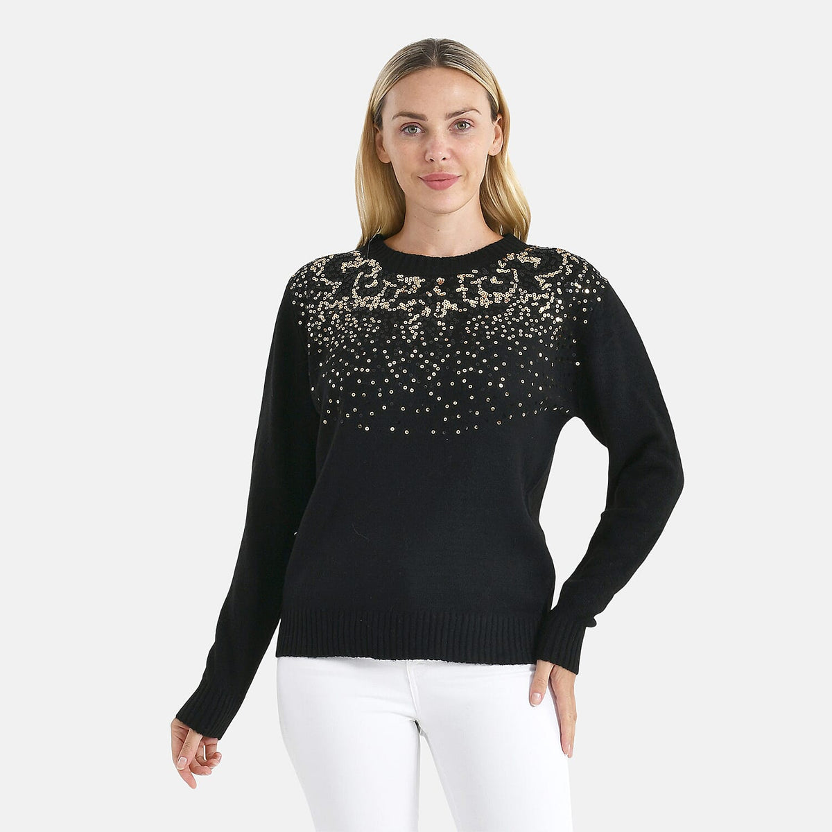 La Marey Sequined Jumper (Size - L, 16-18) - Black 8225738 0