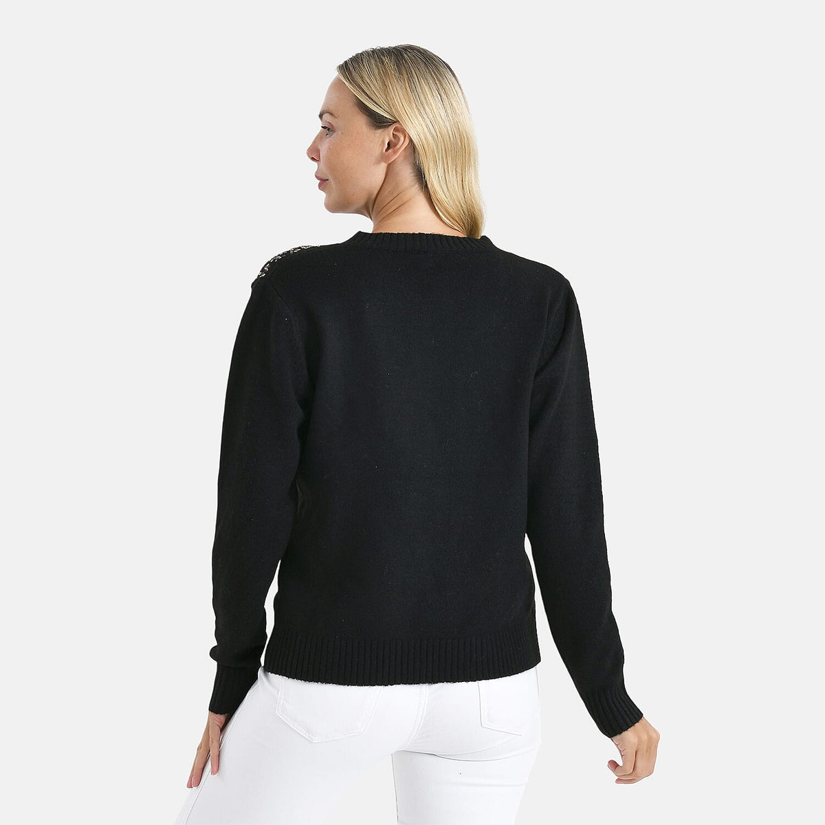 La Marey Sequined Jumper (Size - L, 16-18) - Black 8225738 2