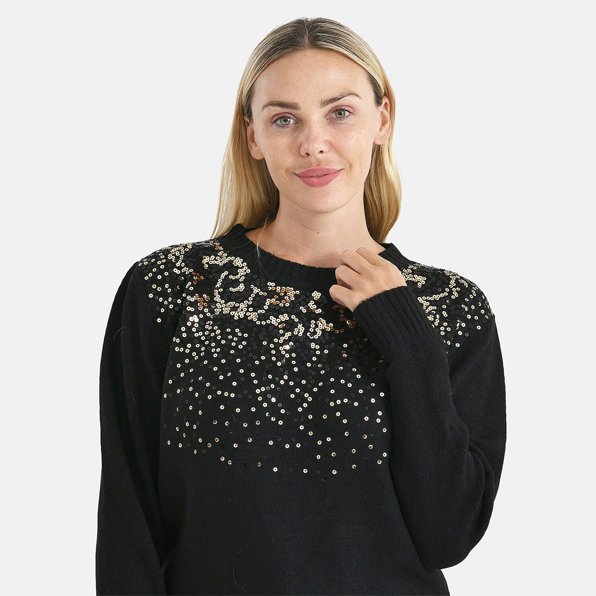 La Marey Sequined Jumper (Size - L, 16-18) - Black 8225738 5