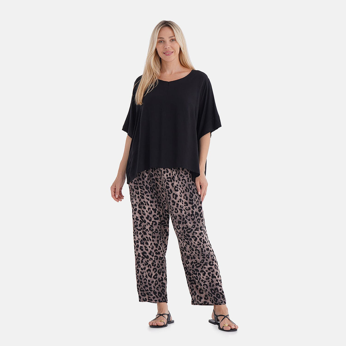 La Marey Leopard Print Loungewear Co-ords Set V32528328 0