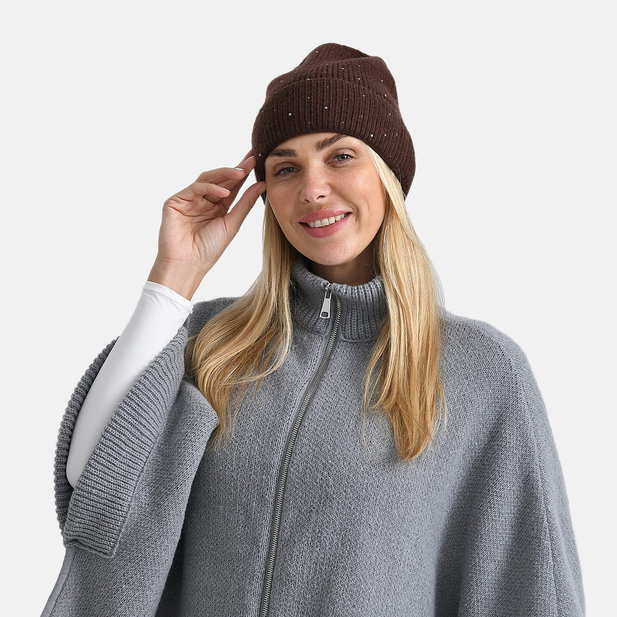 La Marey Beanie Hat with Rhinestones 8249756 0