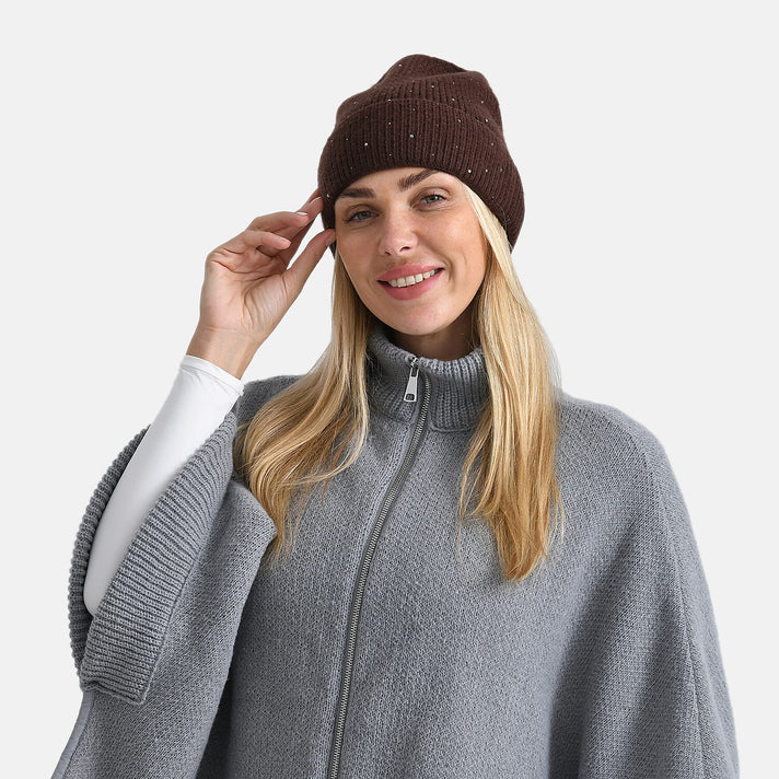 La Marey Beanie Hat with Rhinestones 8249756 1