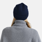 La Marey Beanie Hat (22 x 21 cm) - Navy with Stones