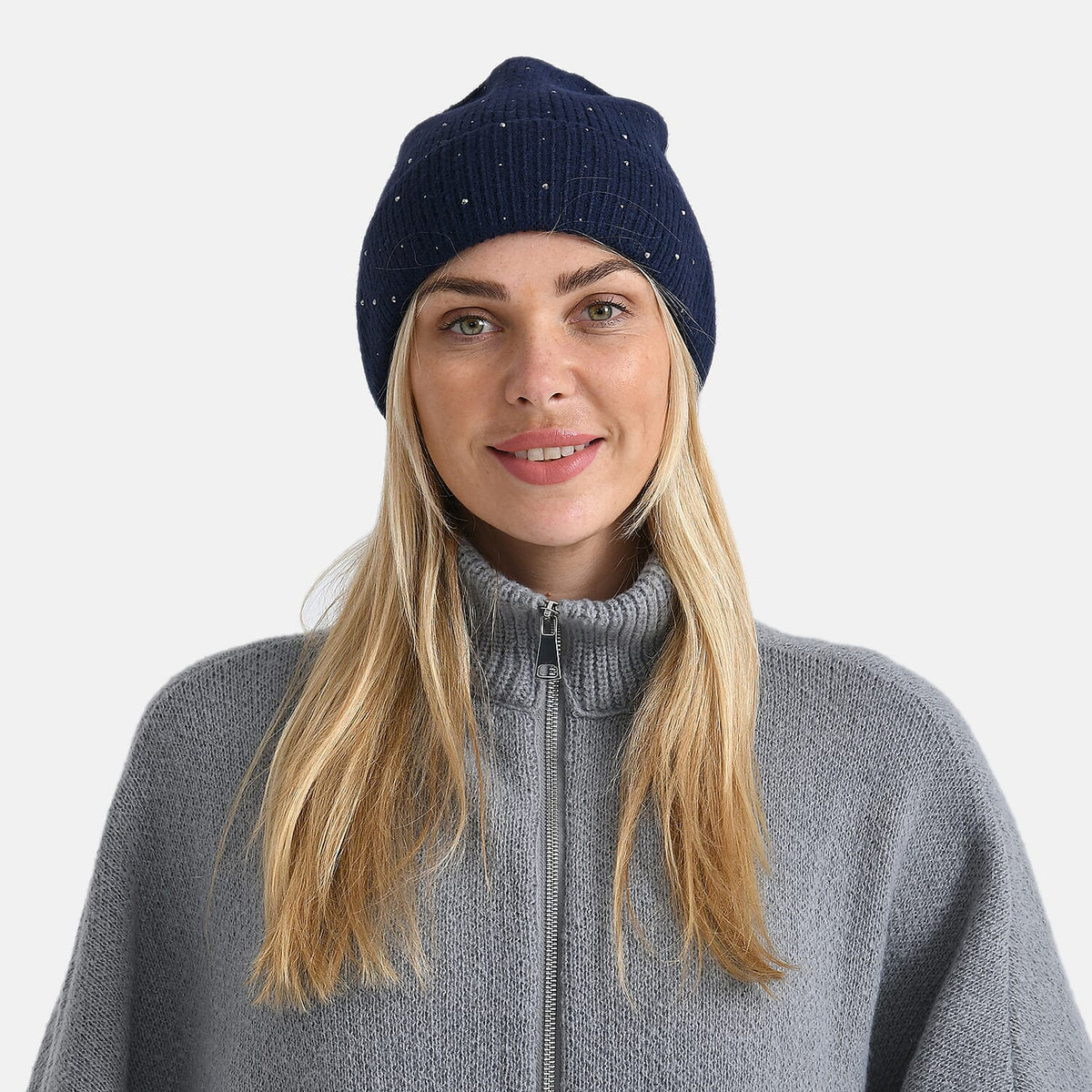 La Marey Beanie Hat with Rhinestones V32611616 4