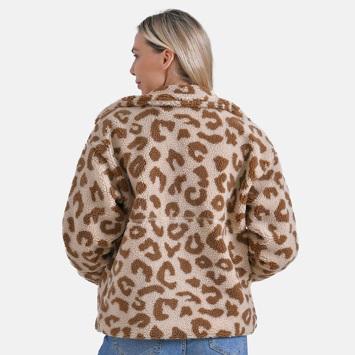 La Marey Leopard Pattern Plush Jacket 7854775 3