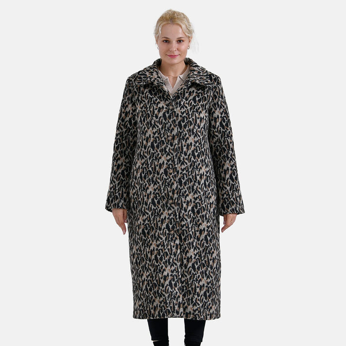La Marey Ladies Leopard Print Longline Coat 7898423 1