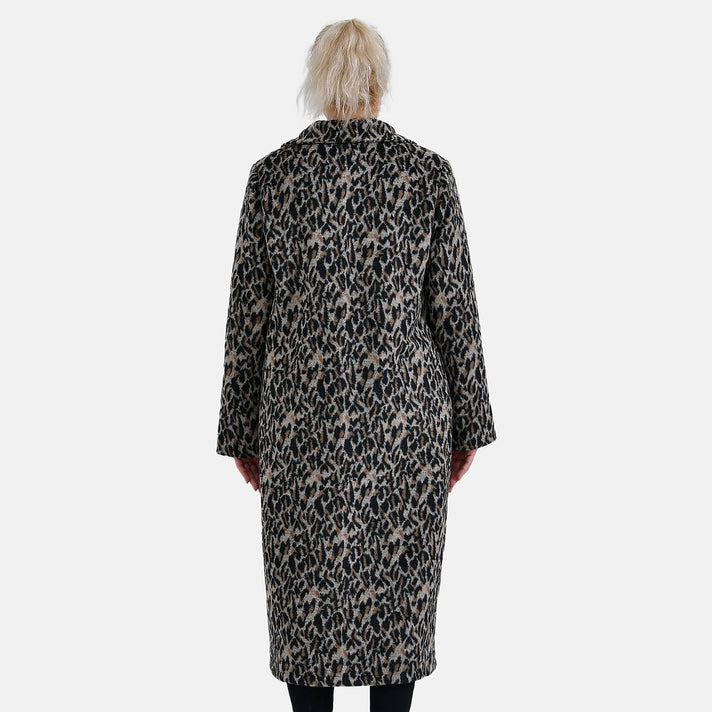 La Marey Ladies Leopard Print Longline Coat 7898423 2