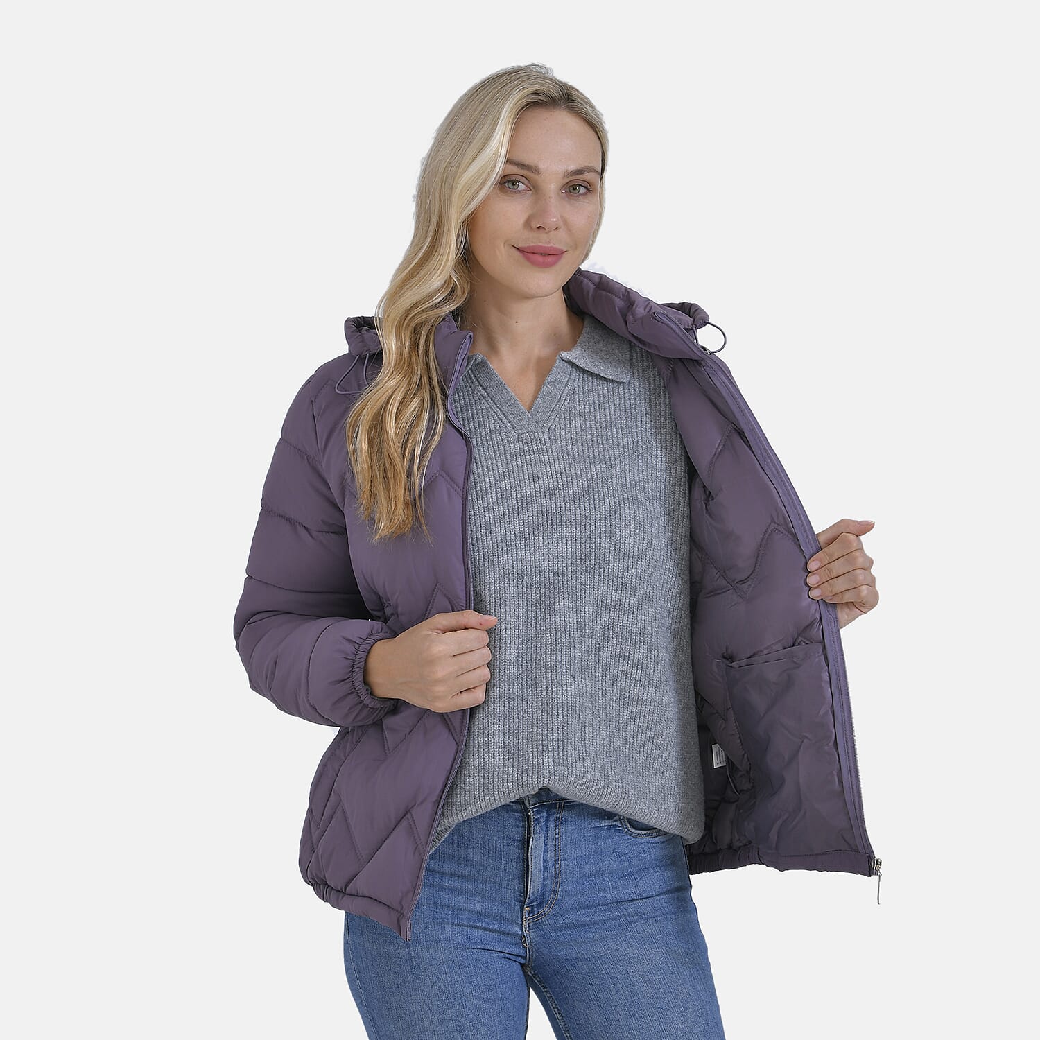 La Marey Lightning-Patterned Jacket (Size 12 to 14) - Purple 7858661 4