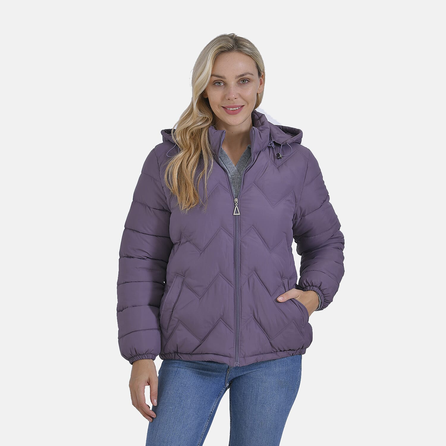 La Marey Lightning-Patterned Jacket (Size 12 to 14) - Purple 7858661 5