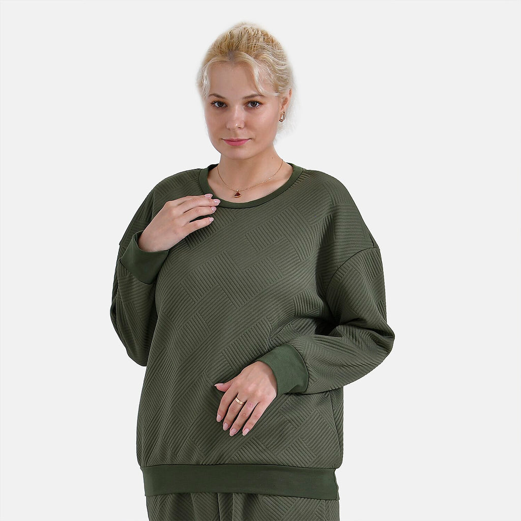 La Marey Loungewear Top (Size 8 to 10) - Olive