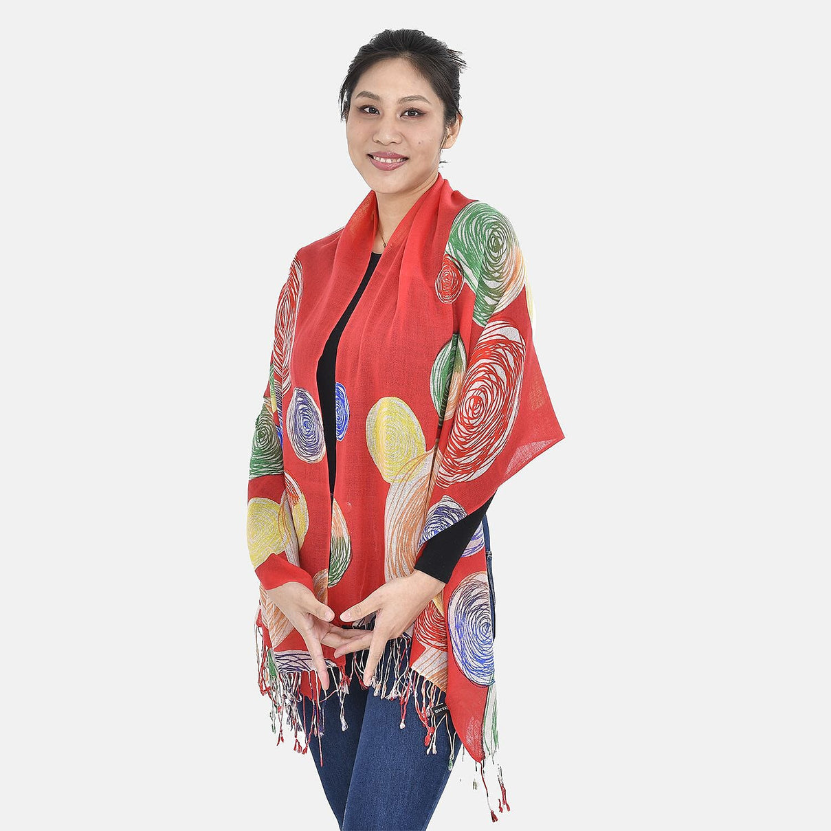 Close Out Deal - La Marey 100% Merino Wool Baseball Scarf (Size 175 x 65cm) - Red 7389652 3