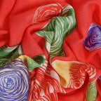 Close Out Deal - La Marey 100% Merino Wool Baseball Scarf (Size 175 x 65cm) - Red