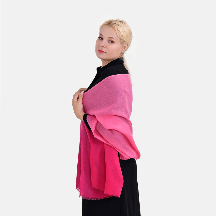 La Marey Merino Wool Printed Scarf - Pink 7850146 2