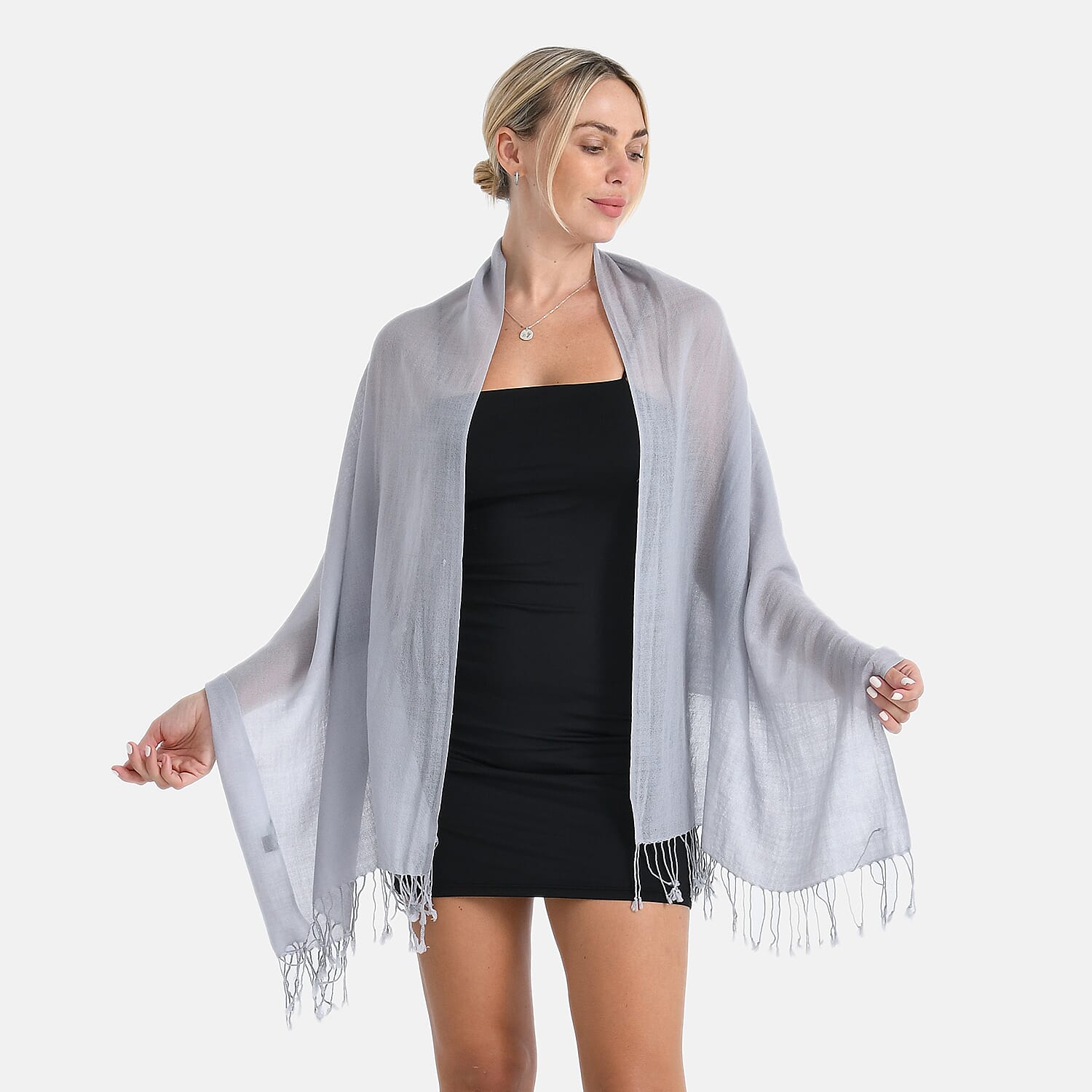 La Marey Merino Wool Scarf (170 x 65 cm) - Grey 8241169 0