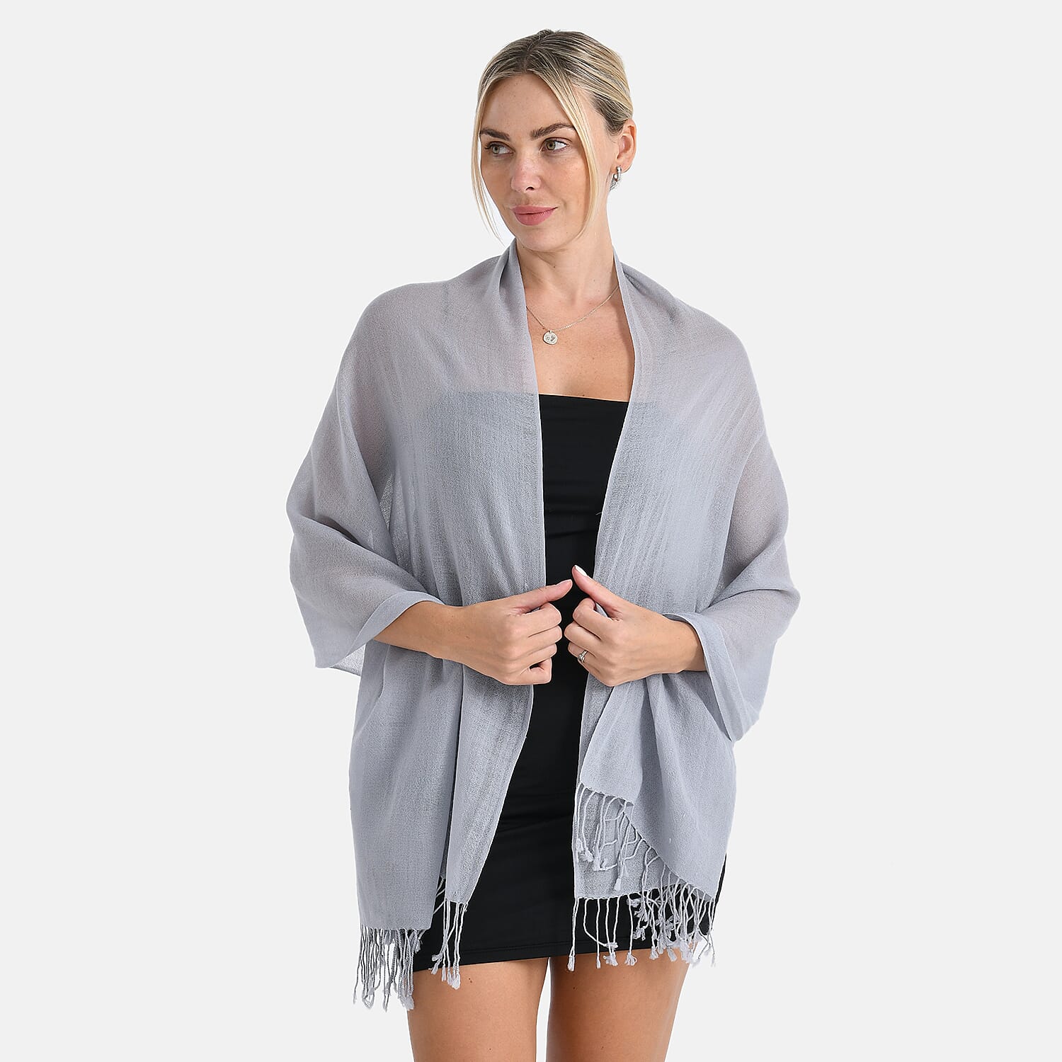La Marey Merino Wool Scarf (170 x 65 cm) - Grey 8241169 2