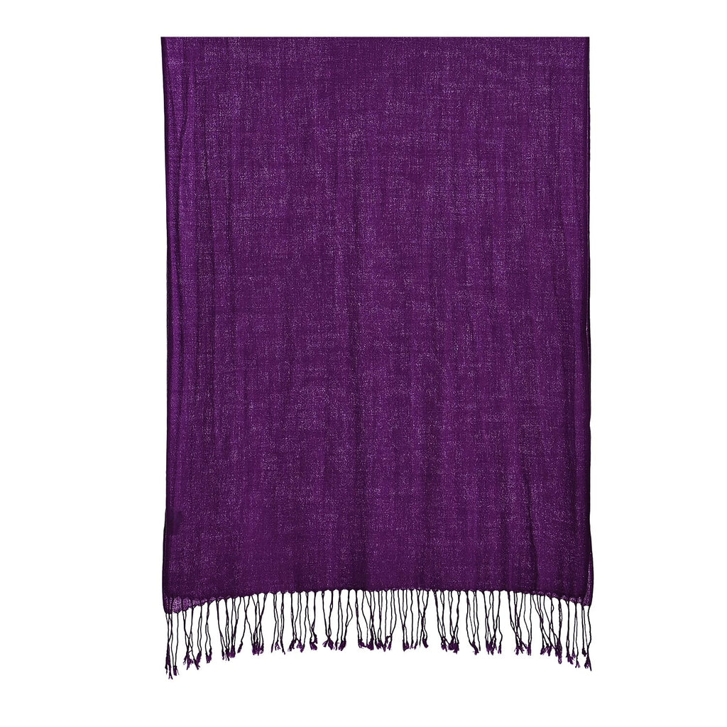 La Marey Merino Wool Scarf (170 x 65 cm) - Purple