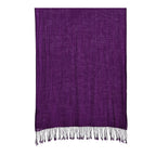 La Marey Merino Wool Scarf (170 x 65 cm) - Purple