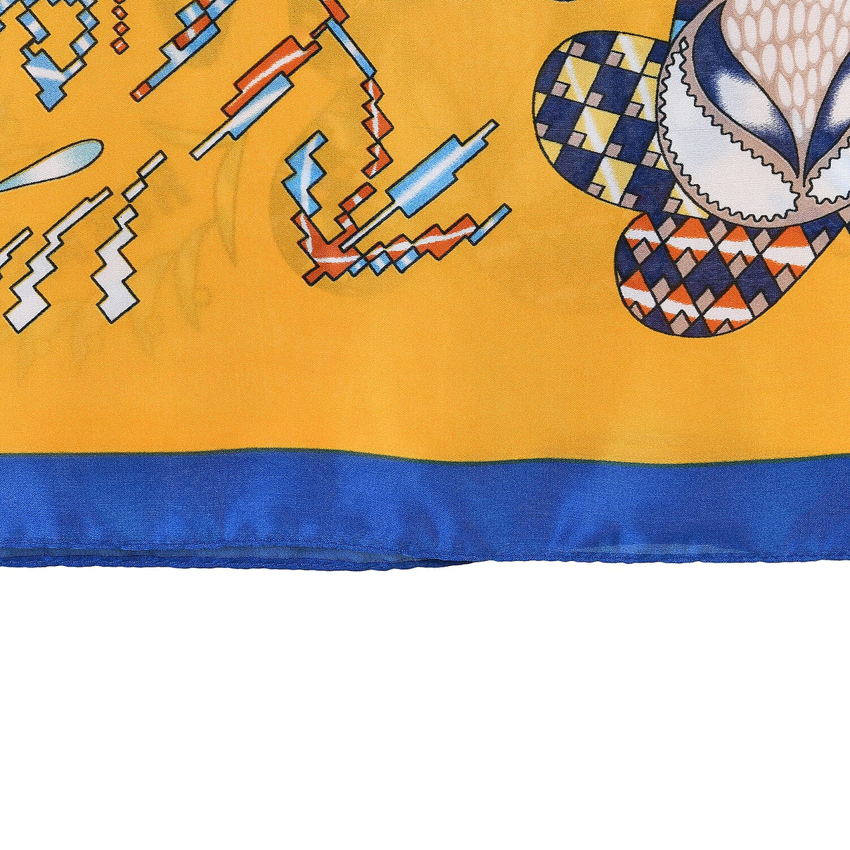La Marey Satin Floral Printed Scarf - Yellow 8241186 7
