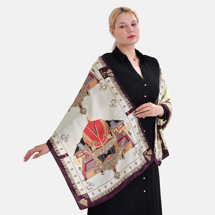 La Marey Pure Mulberry Silk Abstract Scarf 7813822 2