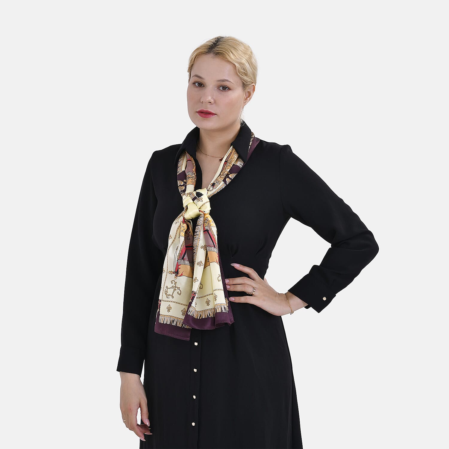 La Marey Pure Mulberry Silk Abstract Scarf 7813822 3