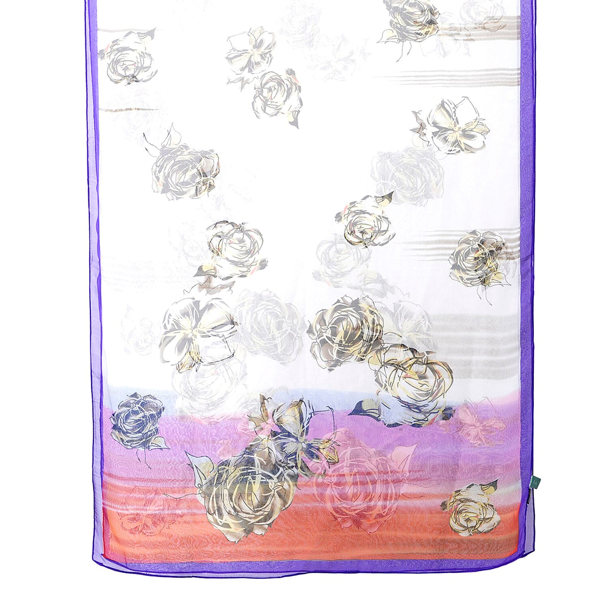 La Marey Mulberry Silk Printed Scarf (175 x 65cm) - Multi Colour V32528891 7