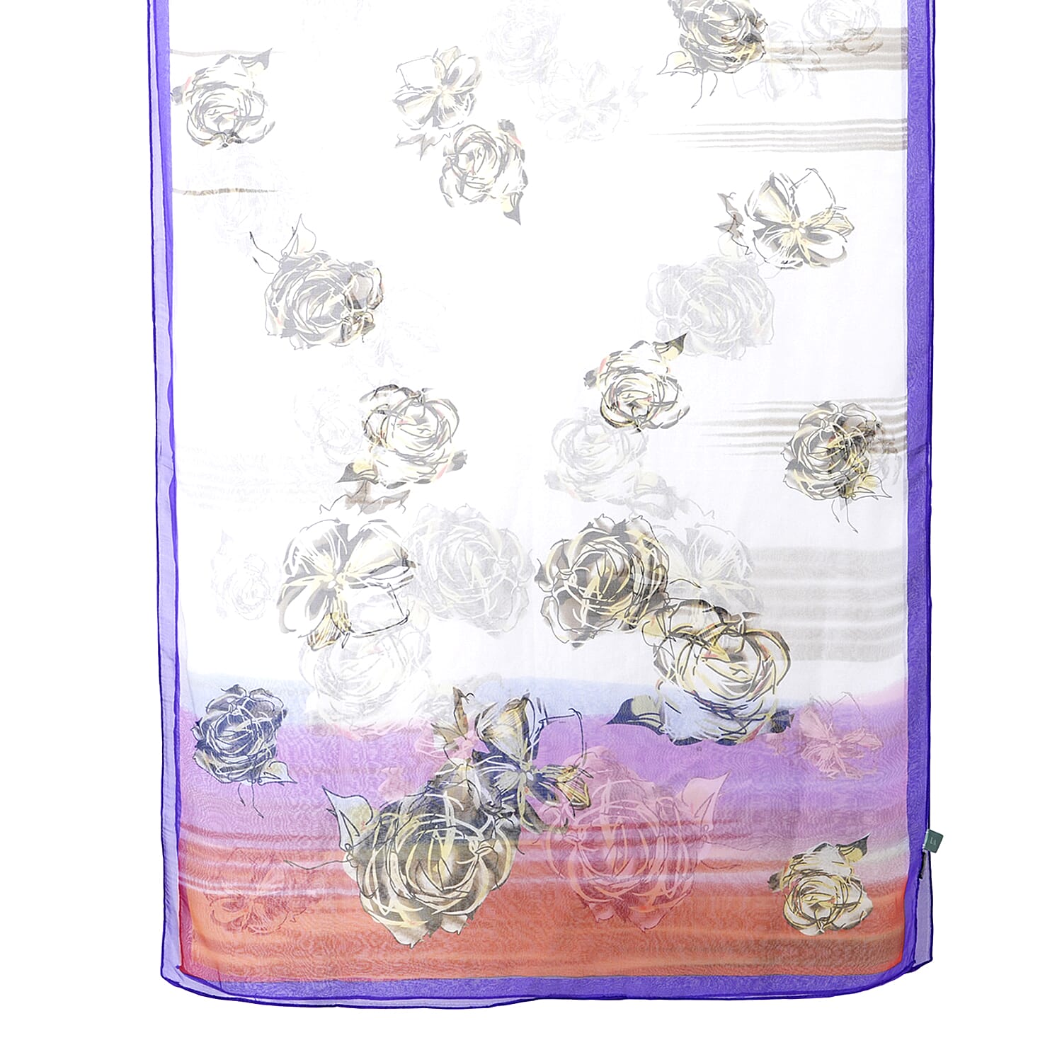 La Marey Mulberry Silk Printed Scarf (175 x 65cm) - Multi Colour V32528891 7
