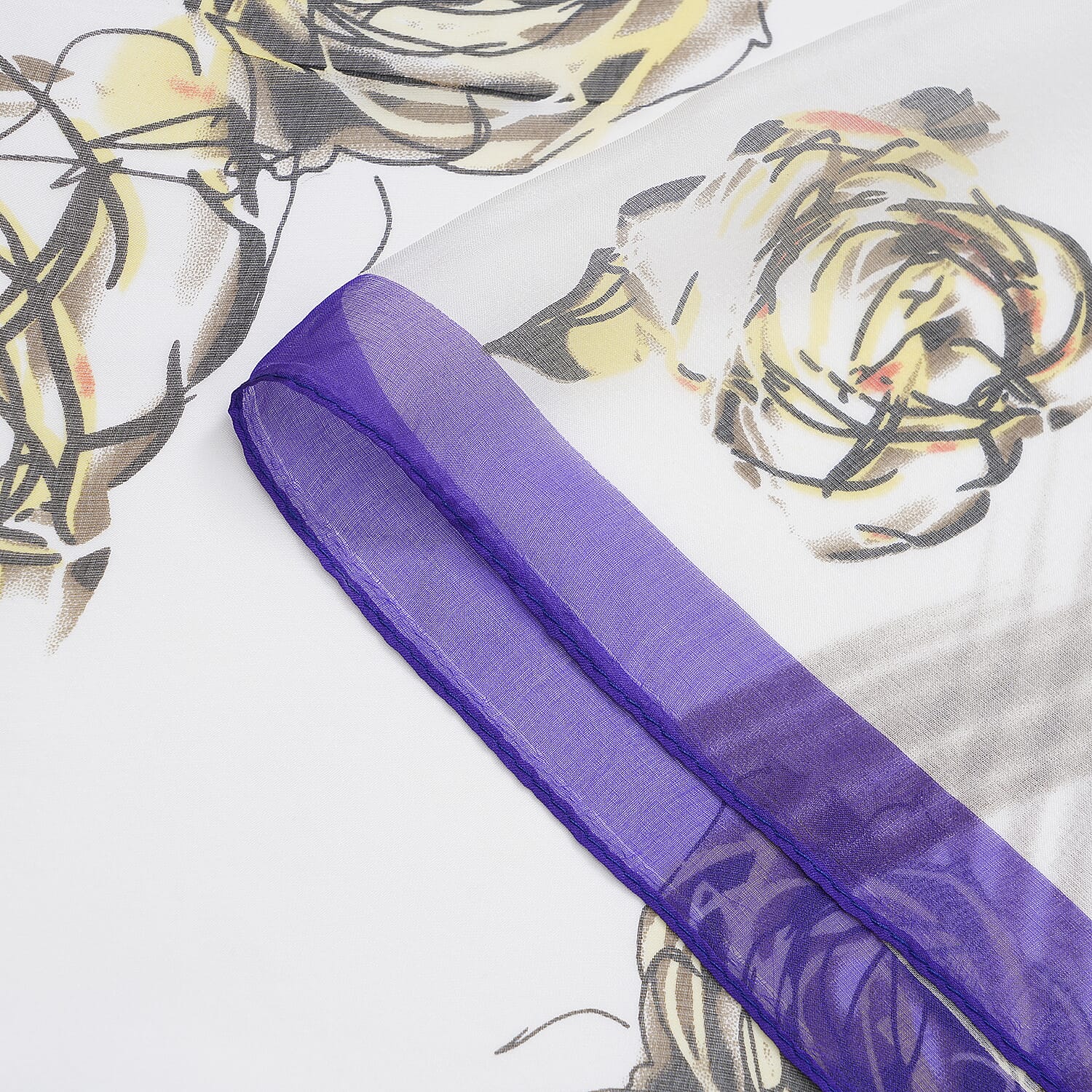 La Marey Mulberry Silk Printed Scarf (175 x 65cm) - Multi Colour V32528891 8