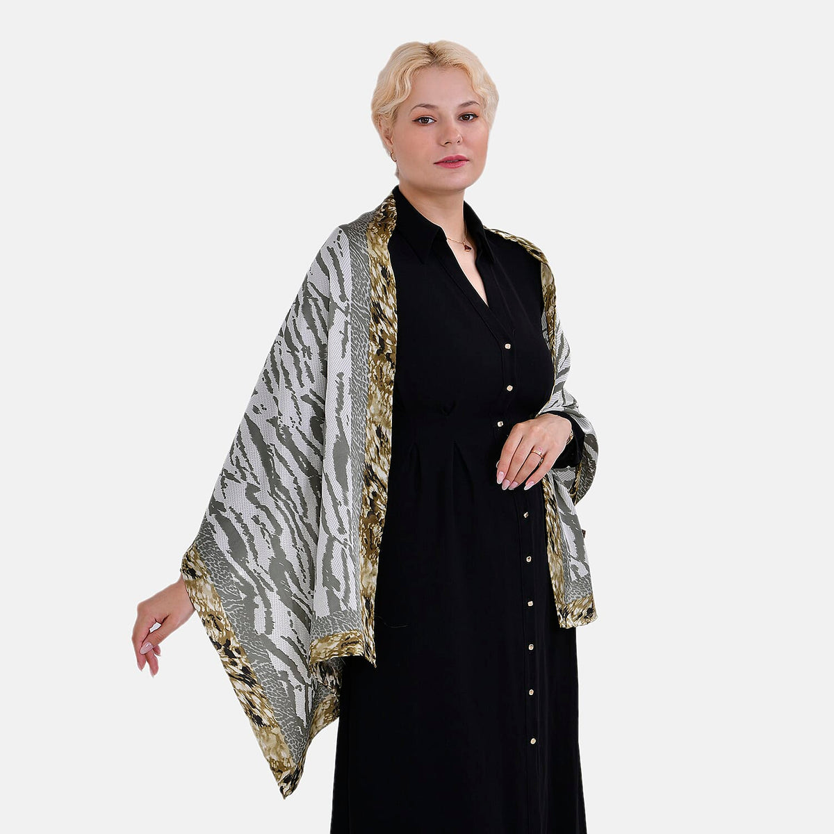 La Marey Pure Mulberry Silk Printed Scarf 7834248 6