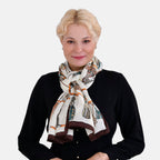 La Marey Mulberry Silk Printed Scarf  - Multi