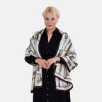 La Marey Mulberry Silk Printed Scarf  - Multi