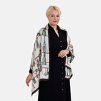 La Marey Mulberry Silk Printed Scarf  - Multi