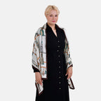 La Marey Mulberry Silk Printed Scarf  - Multi