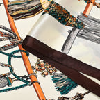 La Marey Mulberry Silk Printed Scarf  - Multi