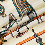 La Marey Mulberry Silk Printed Scarf  - Multi