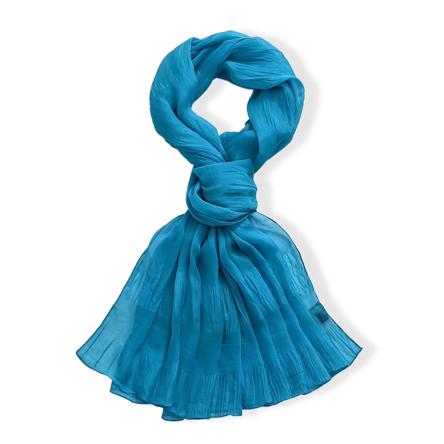 La Marey 100% Mulberry Silk Scarf (199 x 98cm) - Blue 8525911 5