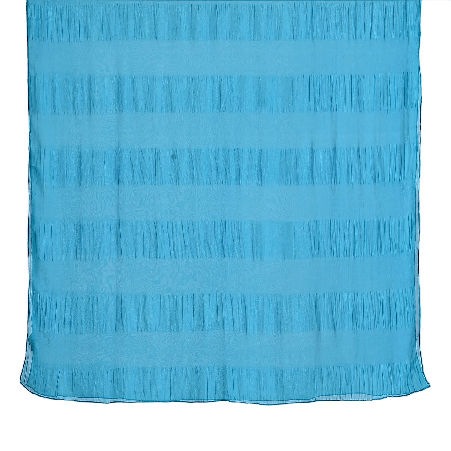 La Marey 100% Mulberry Silk Scarf (199 x 98cm) - Blue 8525911 6