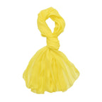 LA MAREY 100% Mulberry Silk Solid Scarf (Size 180x110 cm) - Yellow
