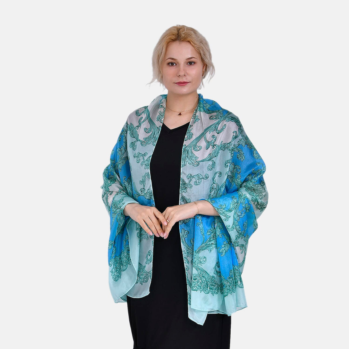 La Marey Pure Mulberry Silk Tie and Dye Scarf 7756625 0